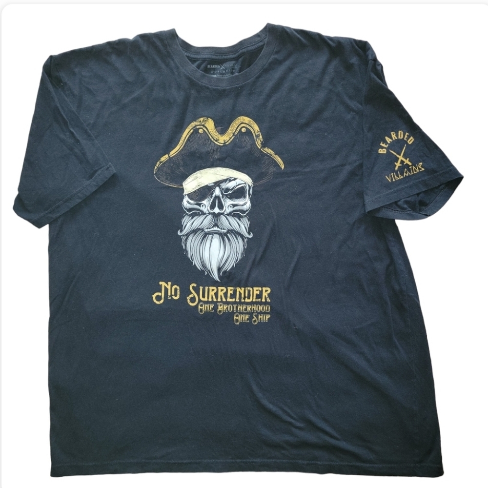 Bearded Villains (No Surrender - One - Brotherhood - One Ship Men's Size 3XL